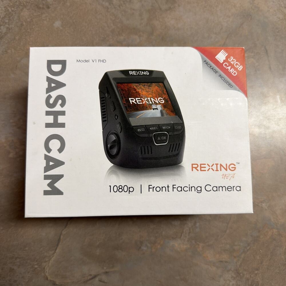 Rexing V1 Dash Cam 1080P HD 170° Wide Angle G-Sensor w/ 32GB SD Card NEW